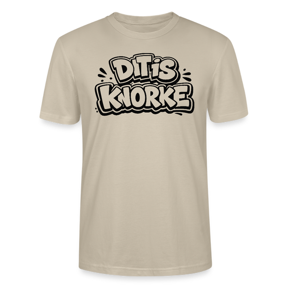 DIT IS KNORKE-Unisex T-Shirt Bio mit Berliner Spruch - Beige
