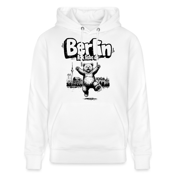 BERLIN ICK LIEBE DIR-Unisex Bio-Hoodie - Weiß