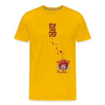 ICK LIEBE DIR-Männer Premium T-Shirt - Sonnengelb