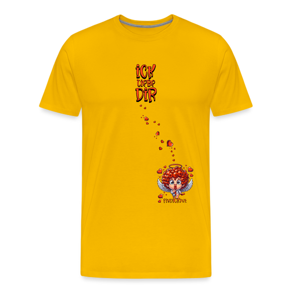 ICK LIEBE DIR-Männer Premium T-Shirt - Sonnengelb