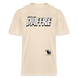 Unisex T-Shirt mit dem Print in schwarz-weiss 'Einfach aus DAFFKE' in lockerem Schnitt, aus 100% Bio-Baumwolle, mit eingesetzten Ärmeln und stabiler Doppelabsteppung an den Ärmelenden und Saum."- Naturweiß 