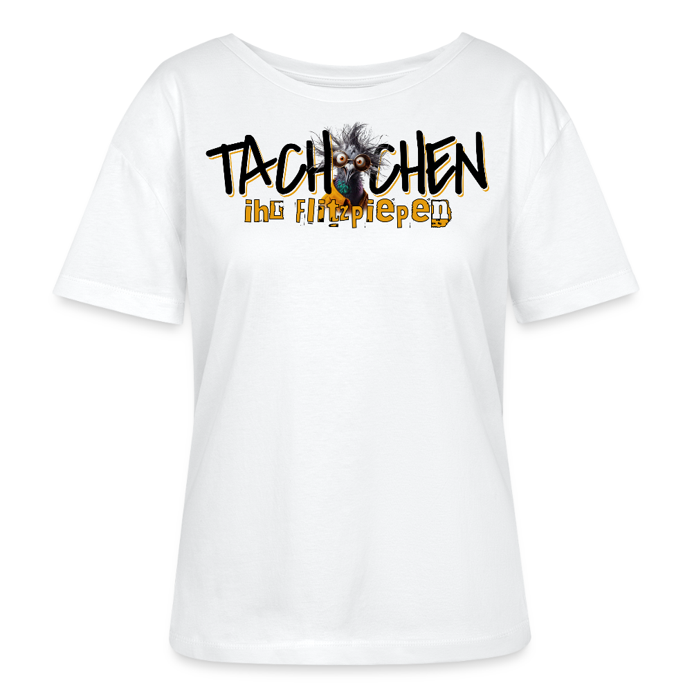 TACHCHEN IHR FLITZPIEPEN-Rundhals Frauen Bio-T-Shirt - Weiß