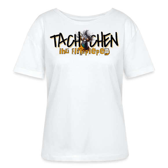 TACHCHEN IHR FLITZPIEPEN-Rundhals Frauen Bio-T-Shirt - Weiß