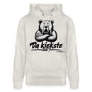 Da kiekste, wa?-Unisex Bio-Hoodie - Beige meliert