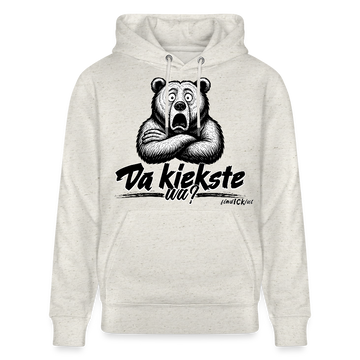 Da kiekste, wa?-Unisex Bio-Hoodie - Beige meliert