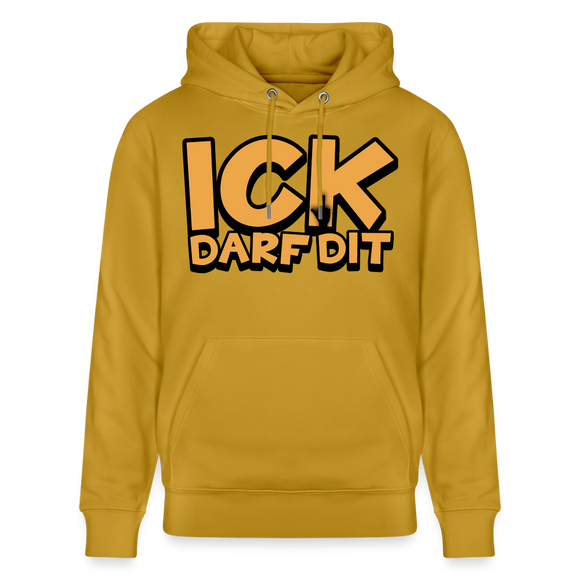 ICK DARF DIT - Bio-Hoodie - Ocker