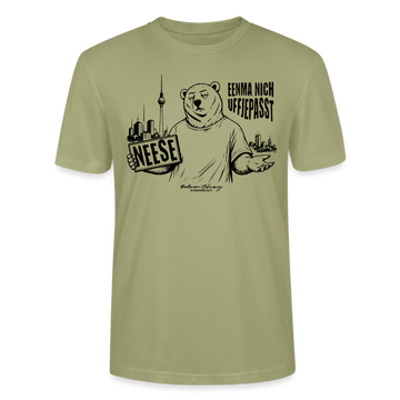 Berlin Souvenir mit Berliner Spruch-NEESE-Unisex Bio T-Shirt - Nebelgrün