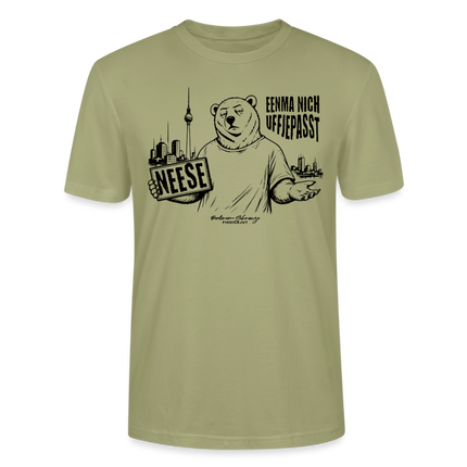 Berlin Souvenir mit Berliner Spruch-NEESE-Unisex Bio T-Shirt - Nebelgrün