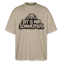 Berliner Bär-DIT IS MIR SCHNURZPIEPE-Oversized Unisex Bio T-Shirt - Steingrau