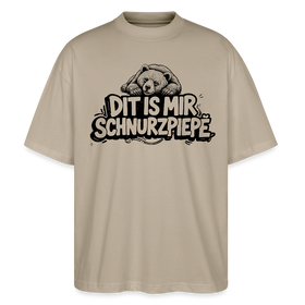 Berliner Bär-DIT IS MIR SCHNURZPIEPE-Oversized Unisex Bio T-Shirt - Steingrau