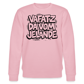 Berliner Schnauze-VAFATZ DA IM JELÄNDE-Unisex Bio-Sweatshirt - Hellrosa