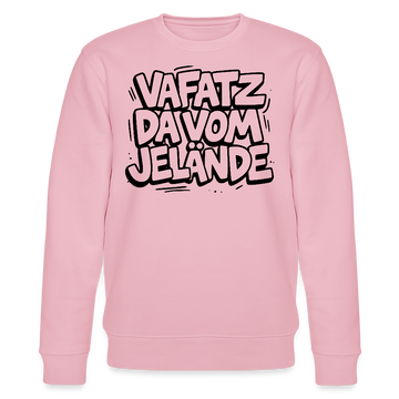 Berliner Schnauze-VAFATZ DA IM JELÄNDE-Unisex Bio-Sweatshirt - Hellrosa
