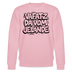 Berliner Schnauze-VAFATZ DA IM JELÄNDE-Unisex Bio-Sweatshirt - Hellrosa