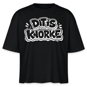 DIT IS KNORKE-Frauen Boxy Bio-T-Shirt - Schwarz