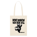 ICK MACH WAT ICK WILL- Bio-Stoffbeutel - Weißgrau