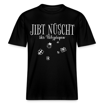 Berlin Weihnachten-JIBT NÜSCHT - Relaxed Fit Unisex Bio-T-Shirt - Schwarz