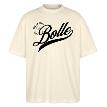 ICK FREU MA WIE BOLLE-Oversized Unisex Bio T-Shirt - Weißgrau