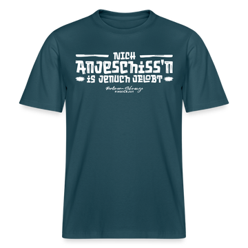 Berliner Spuch-Berliner Lob-NICH ANJESCHISSN-RELAXED FIT Unisex Organic T-Shirt - Dunkles Petrol