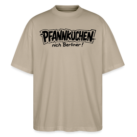 Berlin Shirt-PFANNKUCHEN, nich Berliner-Oversized Unisex Bio T-Shirt - Steingrau