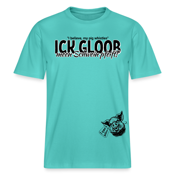 ICK GLOOB MEEN SCHWEIN PFEIFT-Relaxed Fit Unisex Bio-T-Shirt - Poolblau