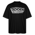 Berlin Shirt-weisser comicstyle-Print "TACHCHEN IHR FLITZPIEPEN"-Oversized Unisex Bio T-Shirt - Schwarz