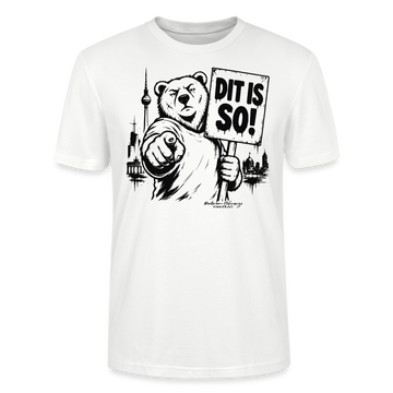 Berlin Souvenir T-Shirt-DIT IS SO!- Bio Unisex T-Shirt mit Berliner Bär - Weiß