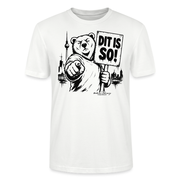 Berlin Souvenir T-Shirt-DIT IS SO!- Bio Unisex T-Shirt mit Berliner Bär - Weiß