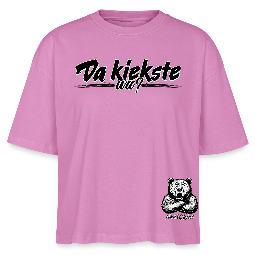 Da kiekste, wa?-Frauen Boxy Bio-T-Shirt II - Pink