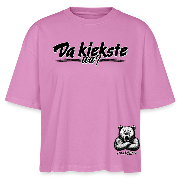 Da kiekste, wa?-Frauen Boxy Bio-T-Shirt II - Pink