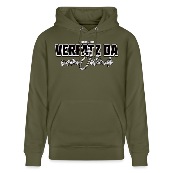 VERFATZ DA VOM JELÄNDE-Unisex Bio-Hoodie - Khaki Grün
