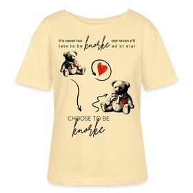 Berlin Shirt "KNORKE"-Rundhals Frauen Bio-T-Shirt - Creme