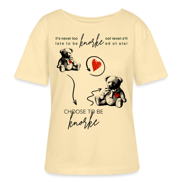 Berlin Shirt "KNORKE"-Rundhals Frauen Bio-T-Shirt - Creme