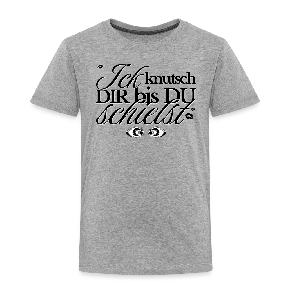 ICK KNUTSCH DIR - Kinder Premium T-Shirt - Grau meliert