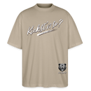 KIEKST'N SO?-Oversized Unisex Bio T-Shirt II - Steingrau