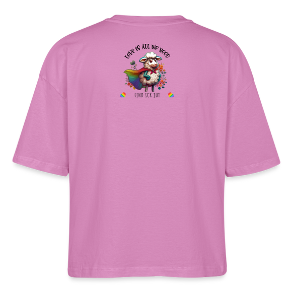PRIDE 'REGENBOGENSCHAF'-Frauen Boxy Bio-T-Shirt - Pink