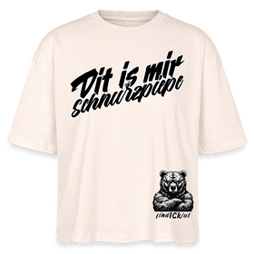 Dit is mir SCHNURZPIEPE-Frauen Boxy Bio-T-Shirt - Weißgrau