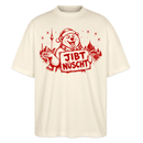 Berlin Shirt "Jibt nüscht" - Weihnachts-Oversized Unisex Bio T-Shirt - Natur
