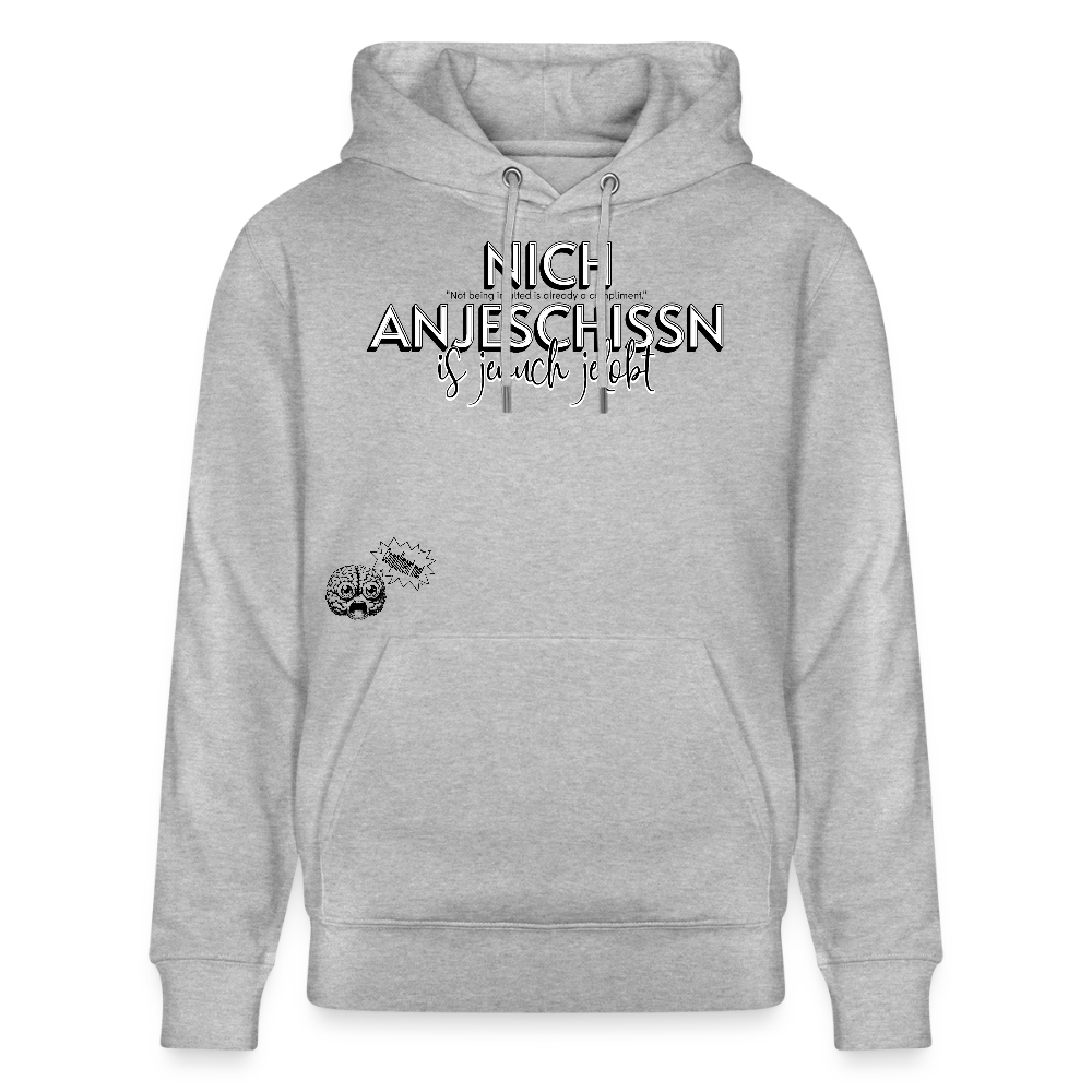BERLINER EFFIZIENZ-'Dit Lob'-Unisex Bio-Hoodie - Grau meliert