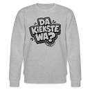Berliner Spruch-DA KIEKSTE WA?-Unisex Bio-Sweatshirt - Grau meliert