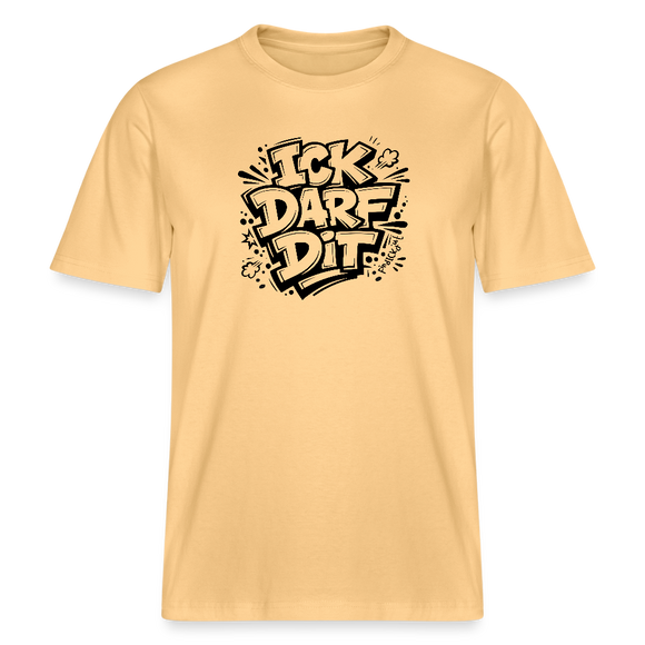 Berlin Shirt-ICK DARF DIT- RELAXED FIT Unisex bio T-Shirt - Hellgelb