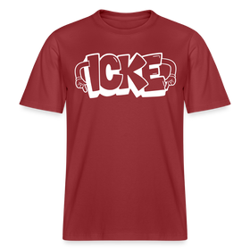 ICKE- RELAXED FIT Unisex Organic T-Shirt mit echt Berliner Schnauze - Erdrot