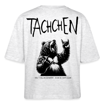 TACHCHEN BERLINER - Frauen Boxy Bio-T-Shirt-back - Weiß meliert