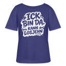 BIN DA, KANN LOSJEHN-Rundhals Frauen Bio-T-Shirt mit Berliner Schnauze - Dämmerung