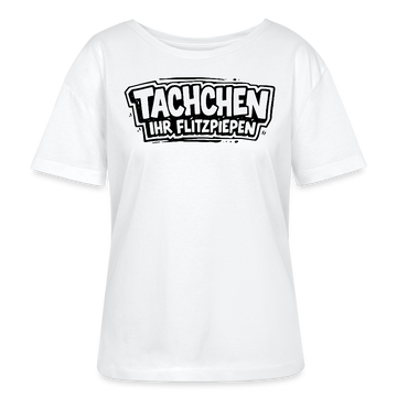TACHCHEN IHR FLITZPIEPEN-Rundhals Frauen Bio-T-Shirt mit Berliner Schnauze - Weiß