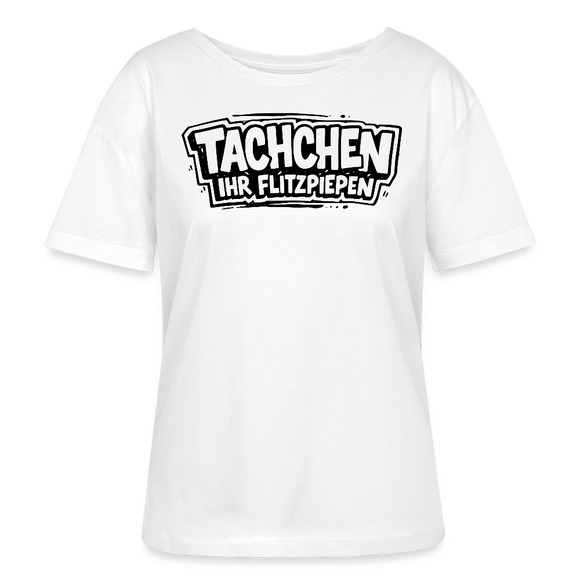 TACHCHEN IHR FLITZPIEPEN-Rundhals Frauen Bio-T-Shirt mit Berliner Schnauze - Weiß