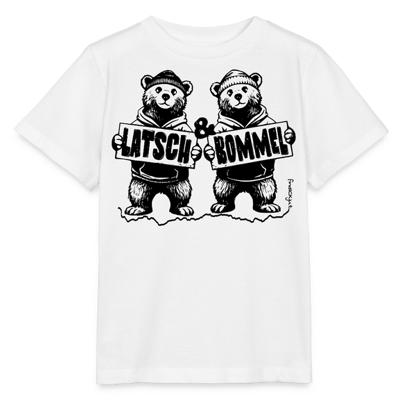 LATSCH & BOMMEL-Kinder Bio T-Shirt - Weiß