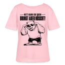 Berliner Bär auf Rundhals Frauen Bio-T-Shirt- mit Berliner Spruch-NETT KANN ICK OOCH - Hellrosa