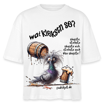 WAT KIEKSTN SO? - Frauen Boxy Bio-T-Shirt - Weiß