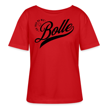 ICK FREU MA WIE BOLLE-Rundhals Frauen Bio-T-Shirt II - Rot