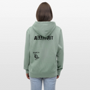 ALLET JUT-Unisex Bio-Kapuzenjacke-BACKPRINT - Helles Graugrün